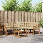 Set vanjskih sofa 6 kom. Prirodna i bež