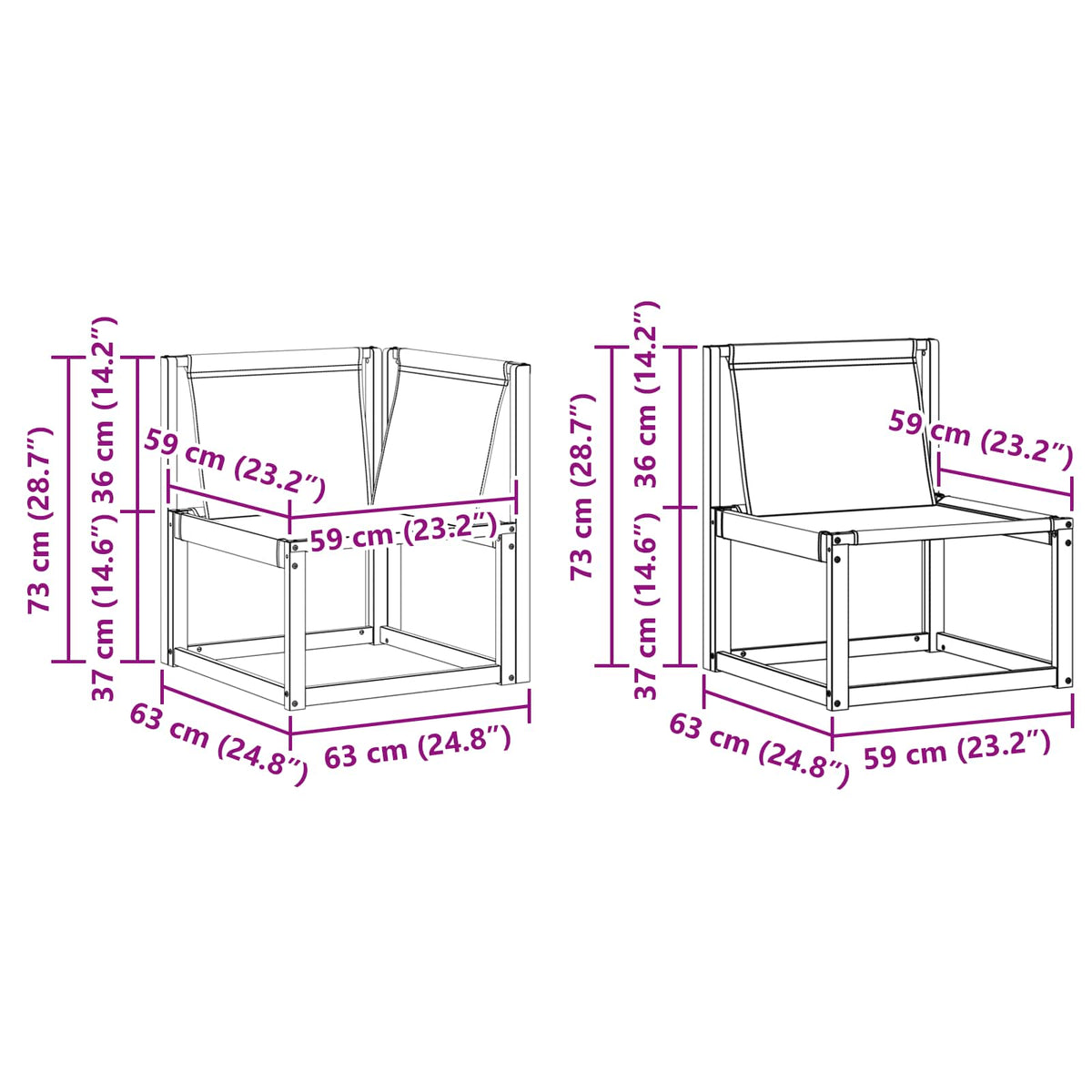 Set vanjskih sofa 6 kom. Prirodna i svijetlo siva Smeđa 306 x 128,5 x 73 cm