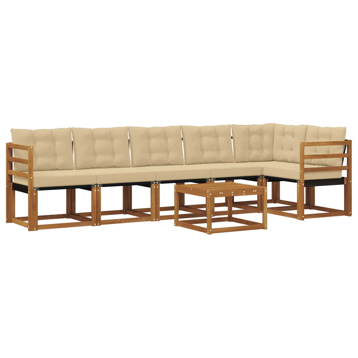 Set vanjskih sofa 7 kom. Prirodna i bež