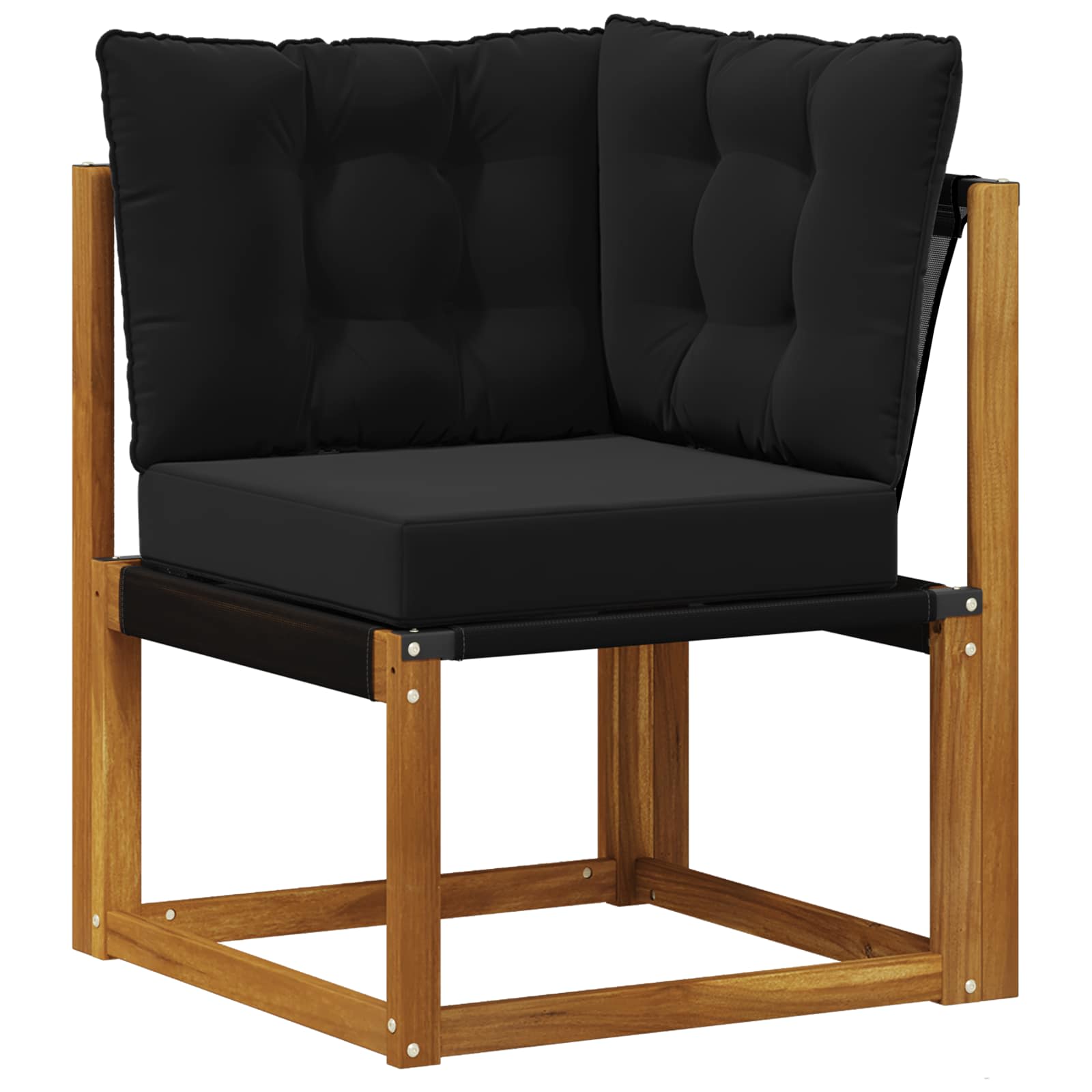 Set vanjskih sofa 7 kom. Prirodna i crna