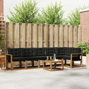 Set vanjskih sofa 7 kom. Prirodna i crna