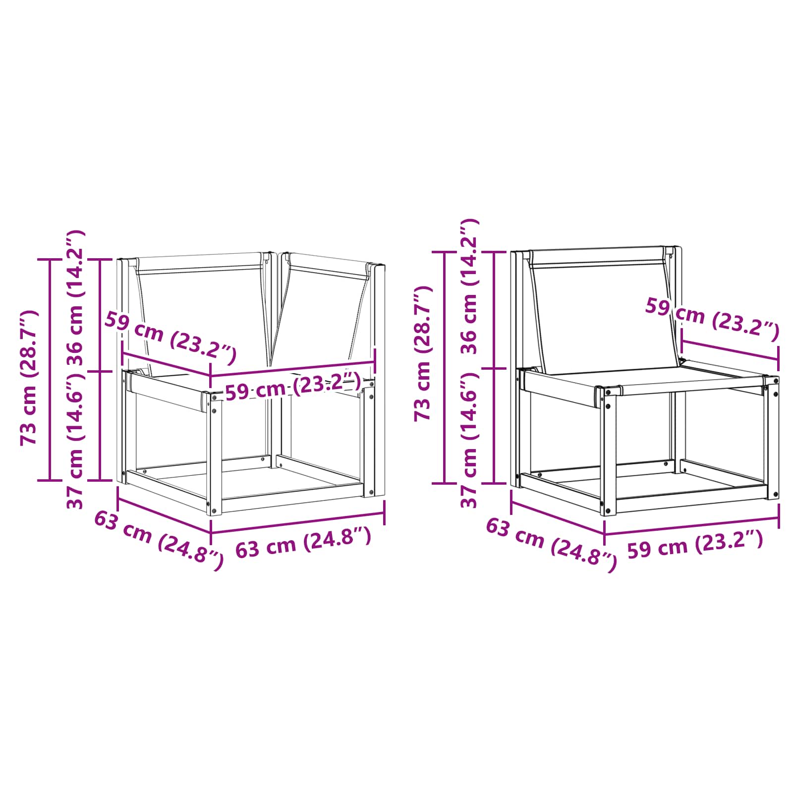 Set vanjskih sofa s jastukom 7 pcs Prirodna i crna
