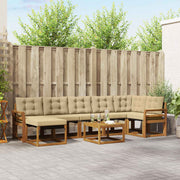 Set vanjskih sofa 8 kom. Prirodna i bež