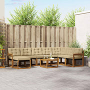 Set vanjskih sofa 9 kom. Prirodna i bež