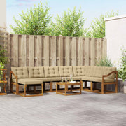 Set vanjskih sofa 9 kom. Prirodna i bež