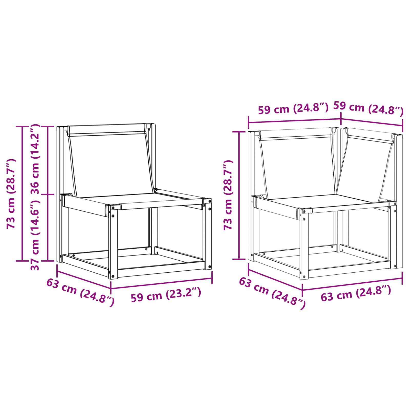 Set vanjskih sofa s jastukom 6 pcs Prirodna i svjetlosiva