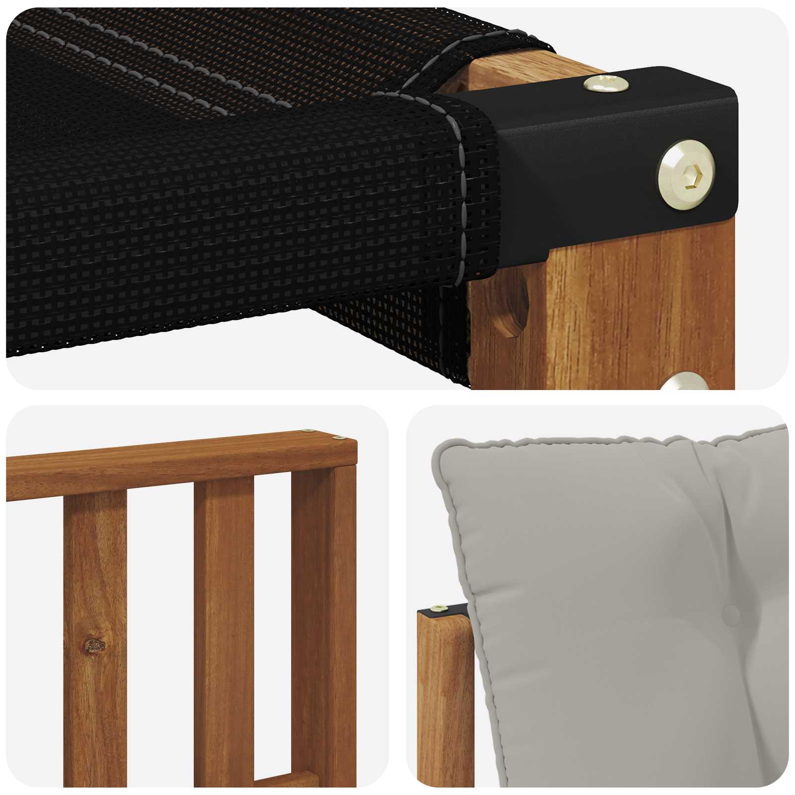 Set vanjskih sofa s jastukom 10 pcs Prirodna i svijetlo siva