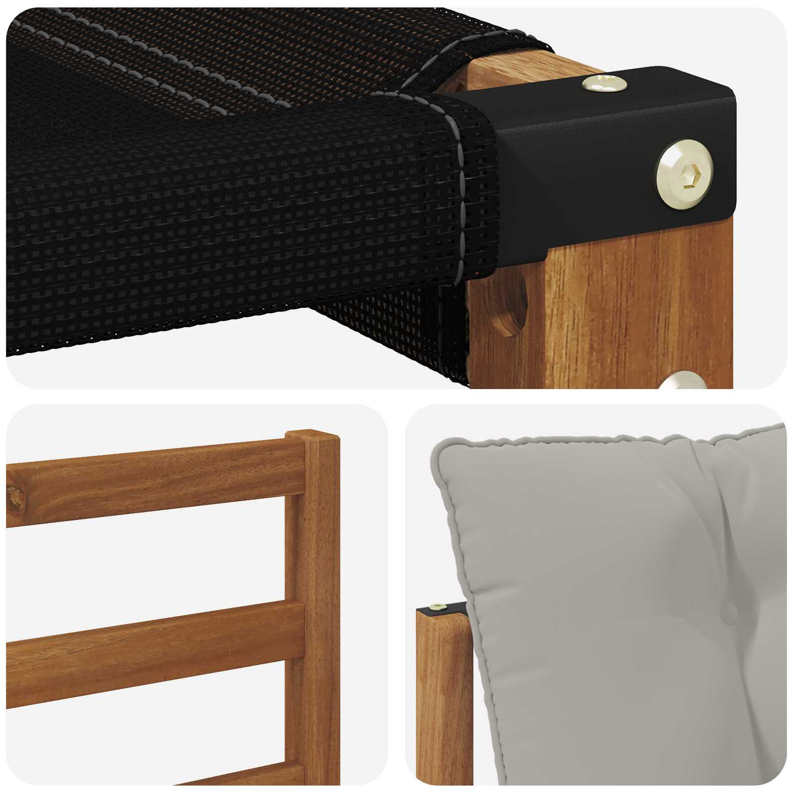 Set vanjskih sofa 4 kom. Prirodna i svjetlosiva