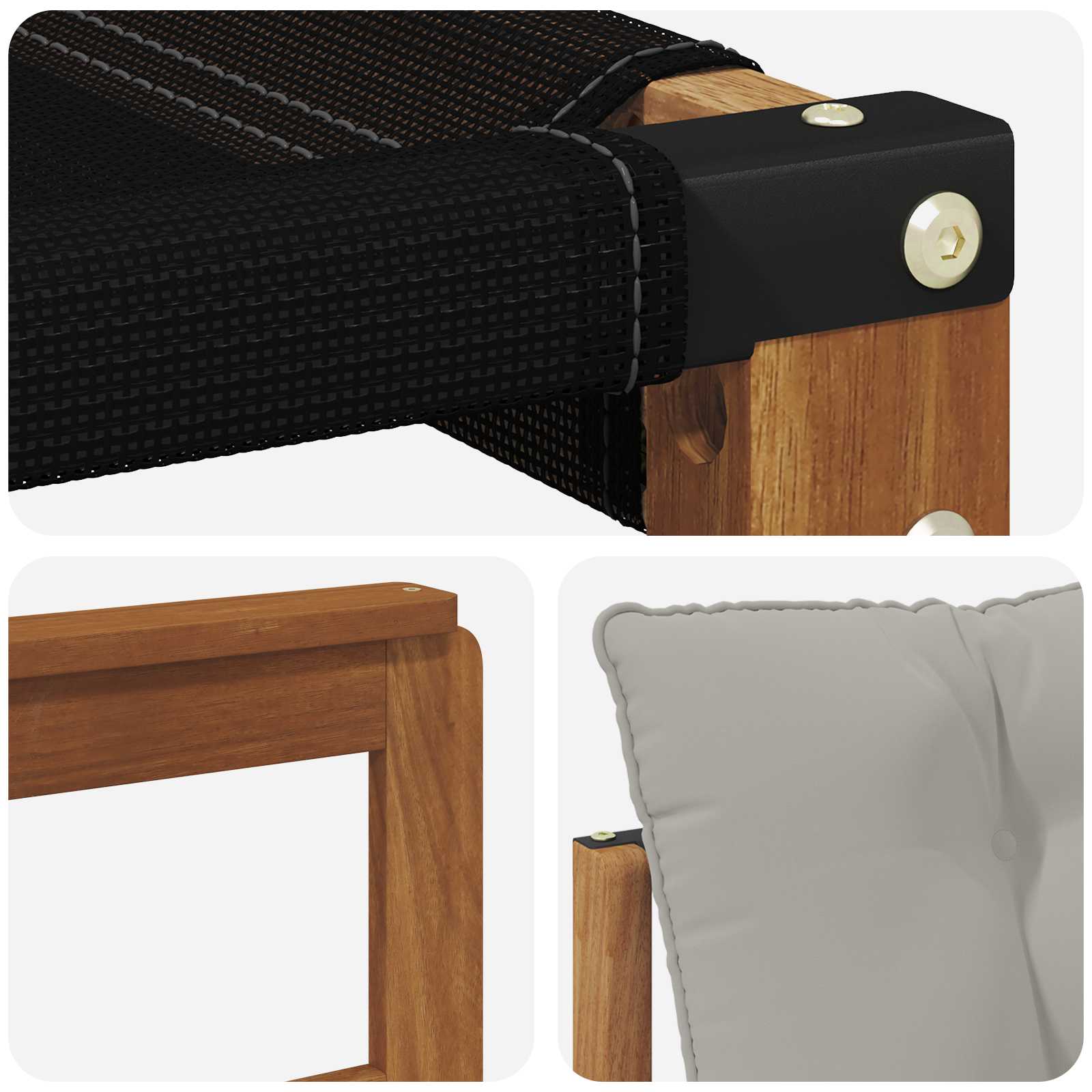 Set vanjskih sofa 4 kom. Prirodna i svjetlosiva