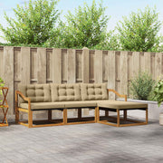 Set vanjskih sofa 4 kom. Prirodna i bež Smeđa 245,5 x 162,5 x 73 cm
