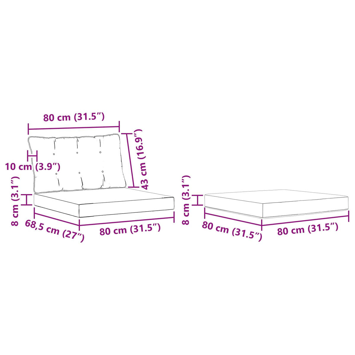 Set vanjskih sofa 4 kom. Prirodna i bež Smeđa 245,5 x 162,5 x 73 cm