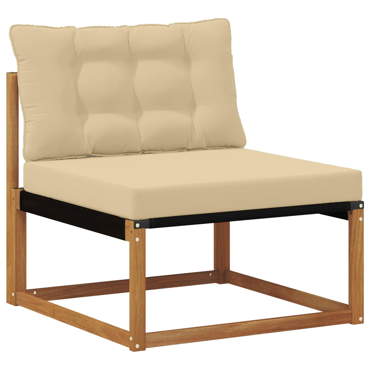 Set vanjskih sofa 6 kom. Prirodna i bež Smeđa 404 x 166,5 x 73 cm