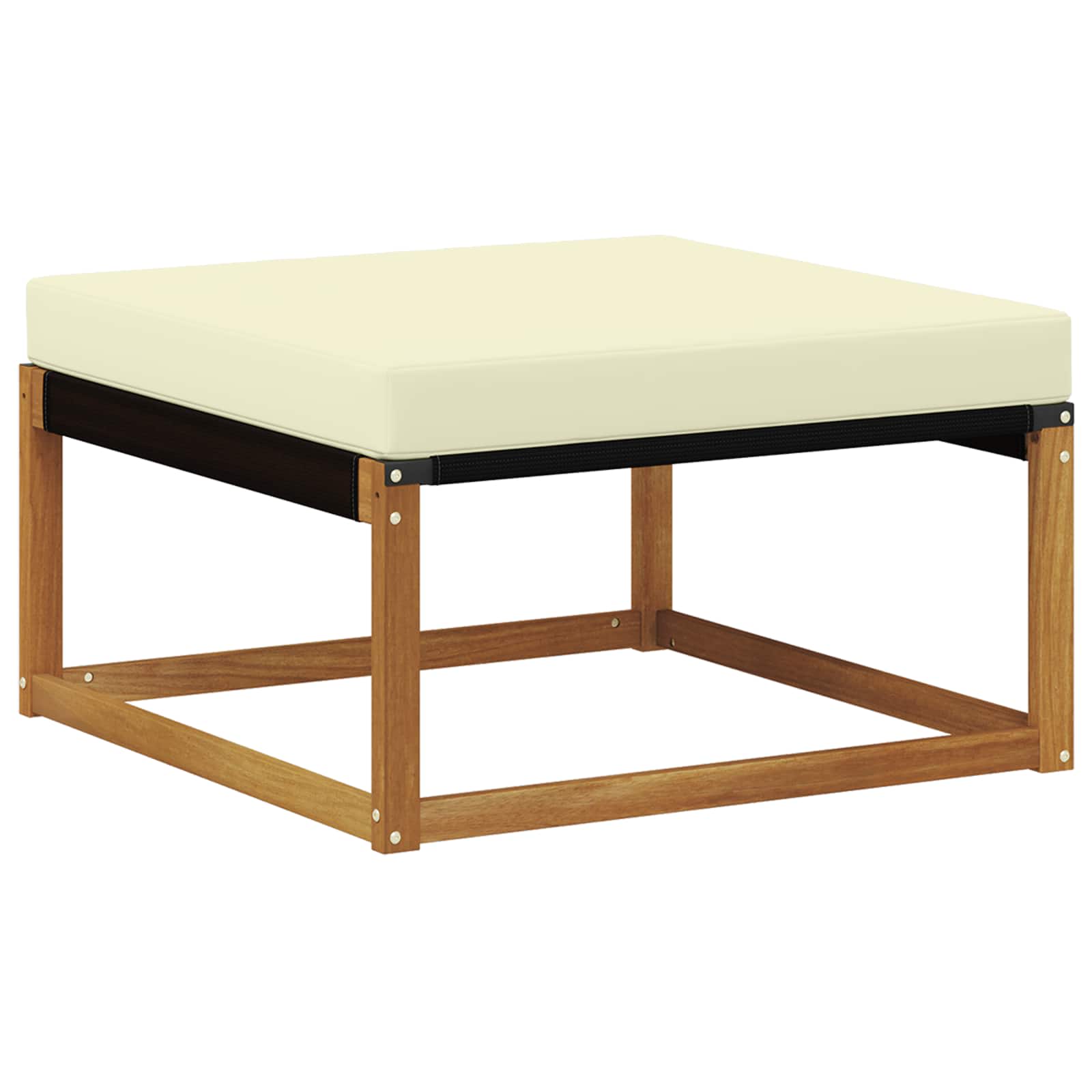 Set vanjskih sofa 6 kom. Prirodna i krem Čvrsto drvo akacije