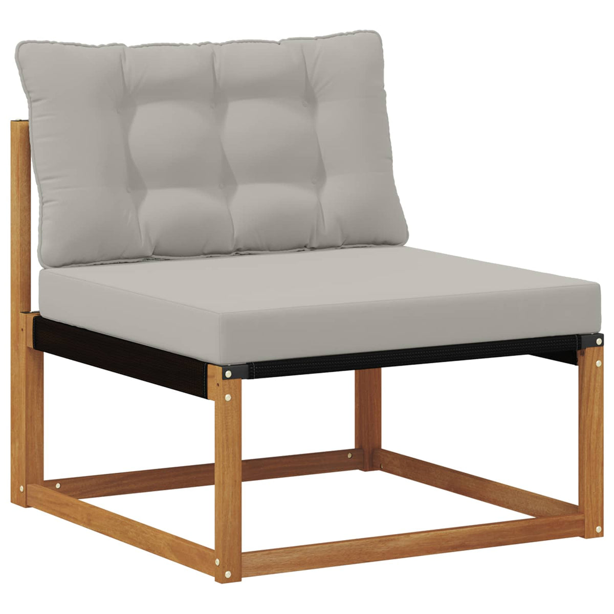 Set vanjskih sofa 6 kom. Prirodna i svijetlo siva Smeđa 327 x 168,5 x 73 cm