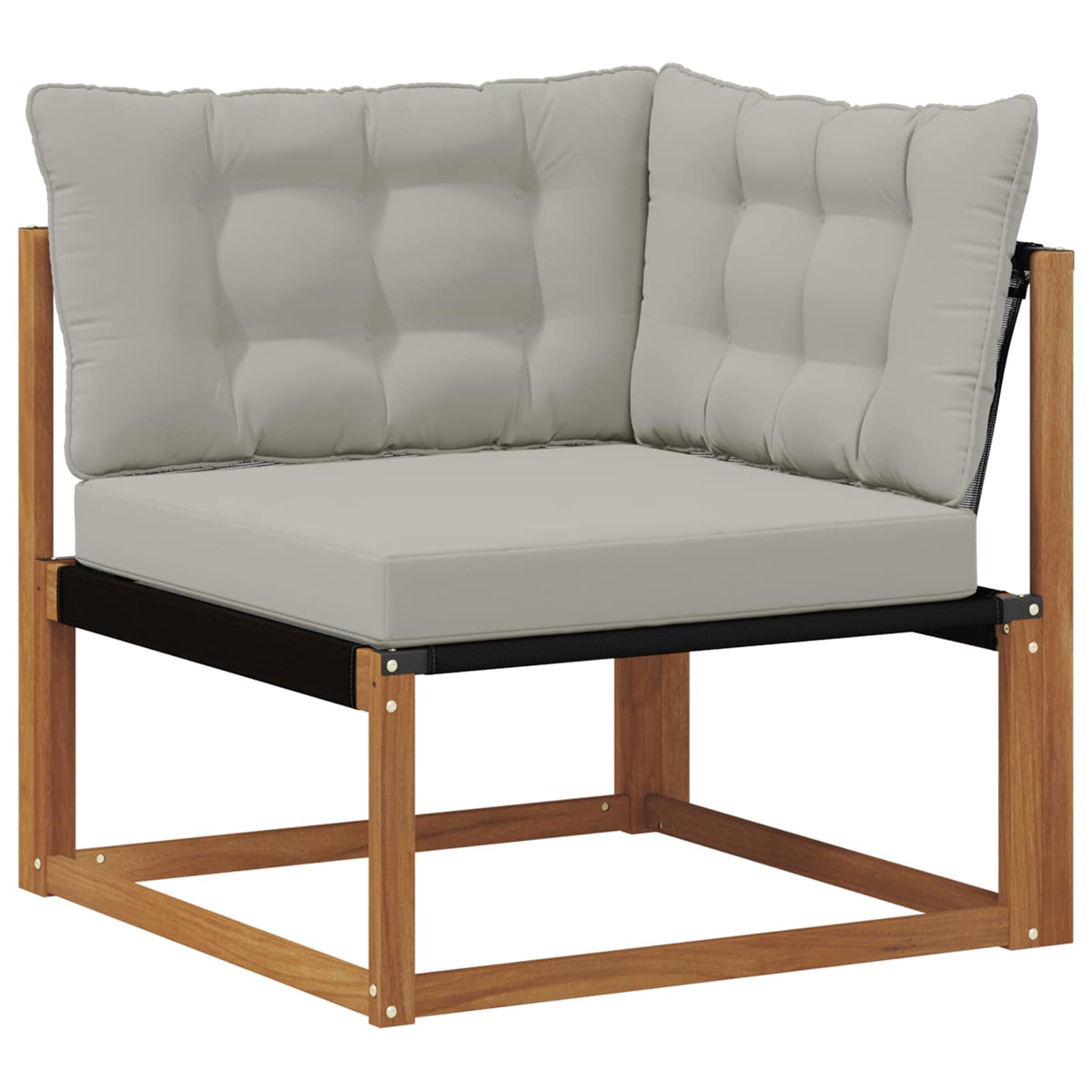 Set vanjskih sofa 6 kom. Prirodna i svijetlo siva Smeđa 327 x 168,5 x 73 cm