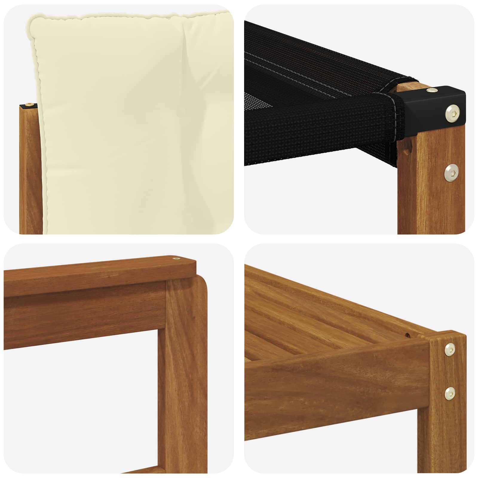 Set vanjskih sofa 22 pcs Prirodna i krem Čvrsto drvo akacije