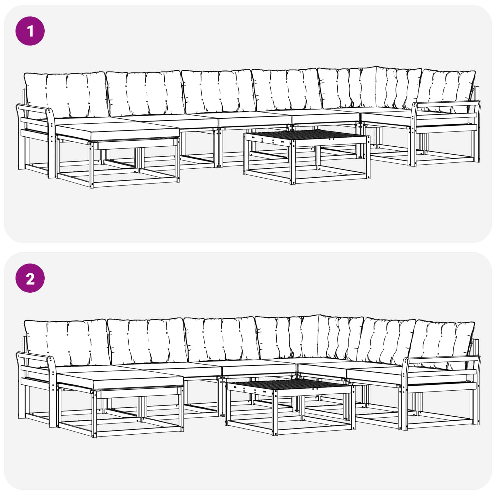 Set vanjskih sofa 22 pcs Prirodna i krem Čvrsto drvo akacije