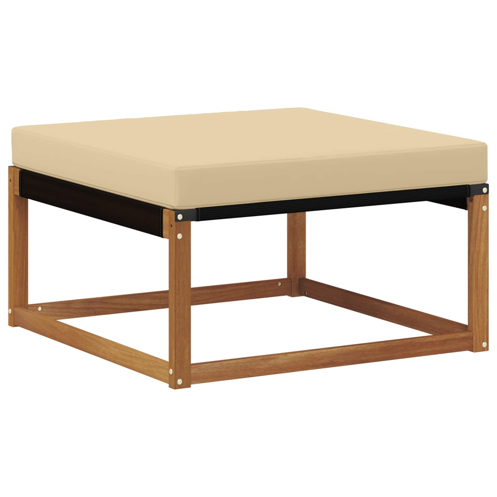 Set vanjskih sofa 8 kom. Prirodna i bež Čvrsto drvo akacije