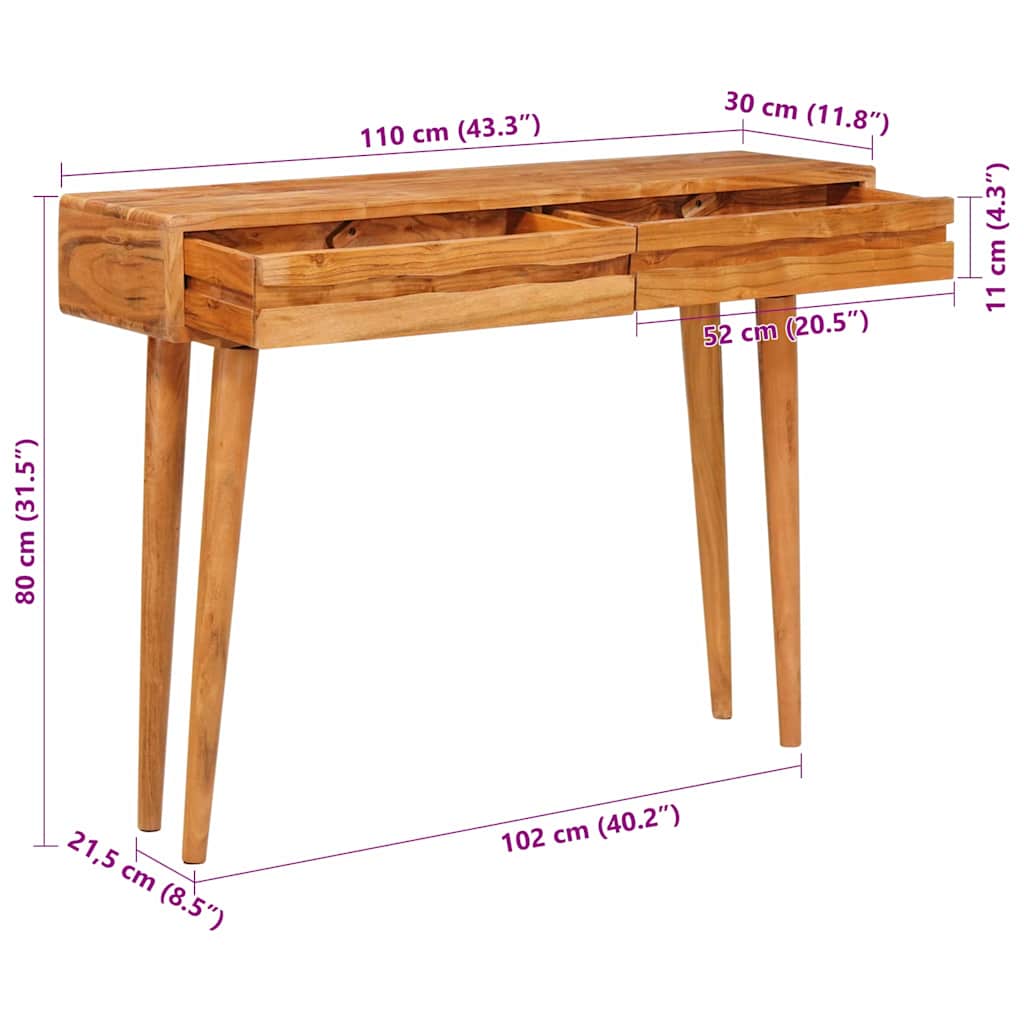 Konzolna stolica Smeđa 110 x 30 x 80 cm Čvrsto drvo akacije