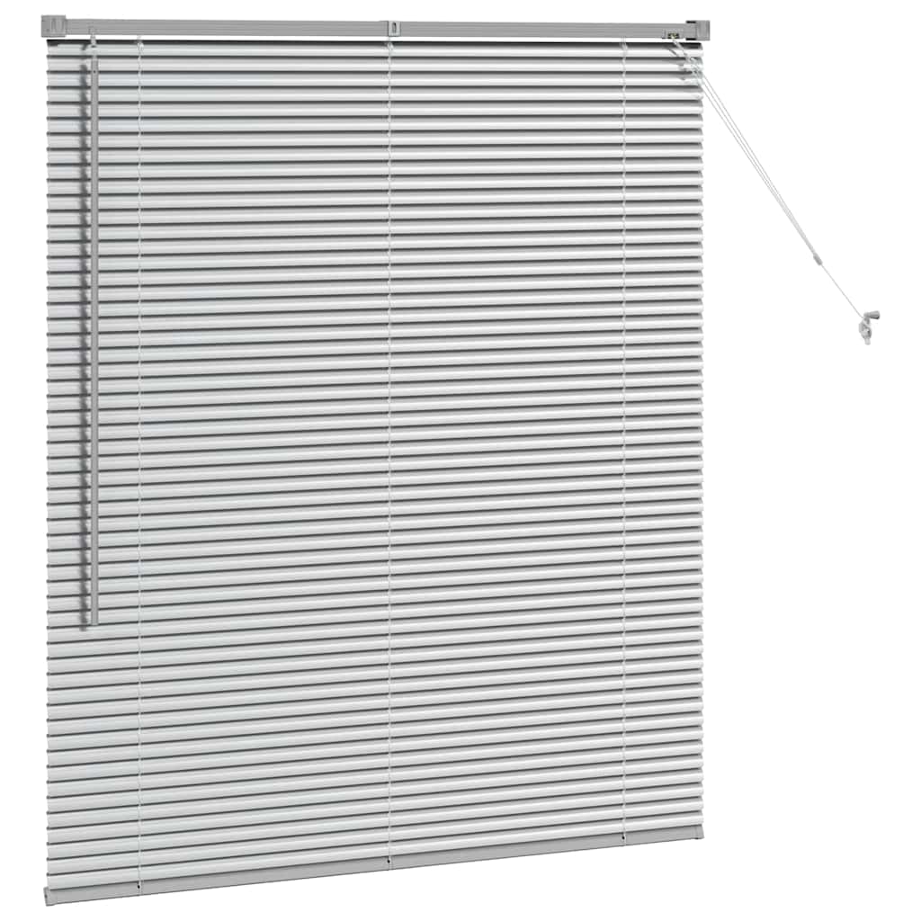 Venecijanski zastore Srebrno 130 x 115 cm Aluminij