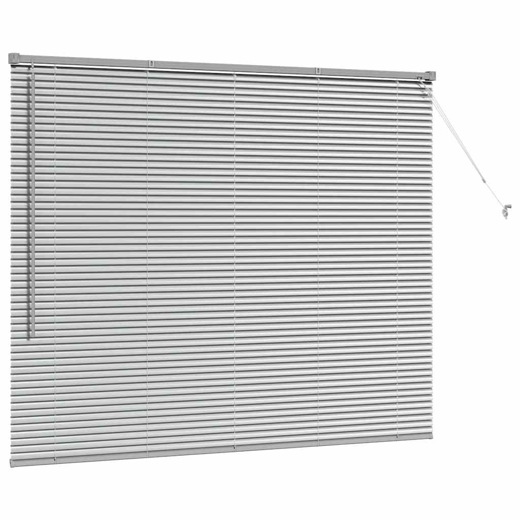 Venecijanski zastore Srebrno 130 x 160 cm Aluminij