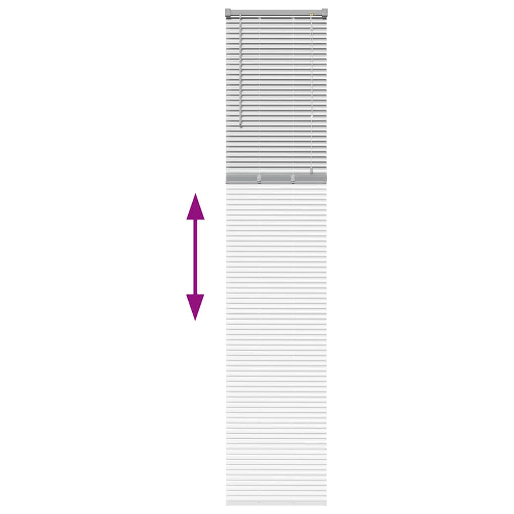 Venecijanski zastore Srebrno 220 x 50 cm Aluminij