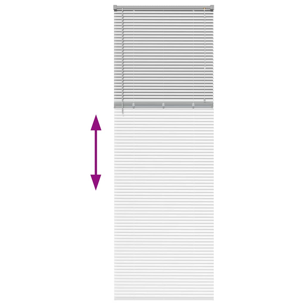 Venecijanski zastore Srebrno 220 x 80 cm Aluminij