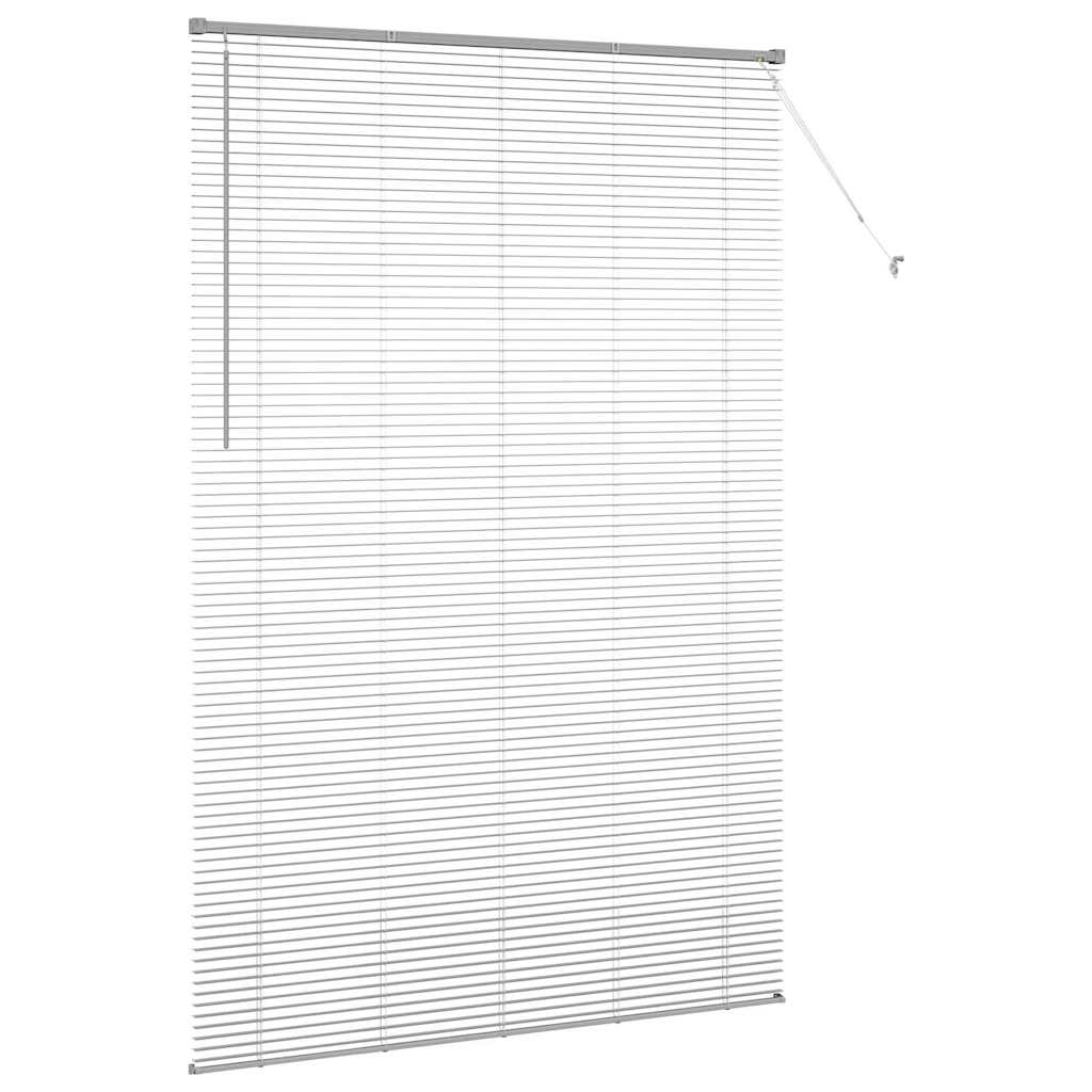 Venecijanski zastore Srebrno 220 x 140 cm Aluminij