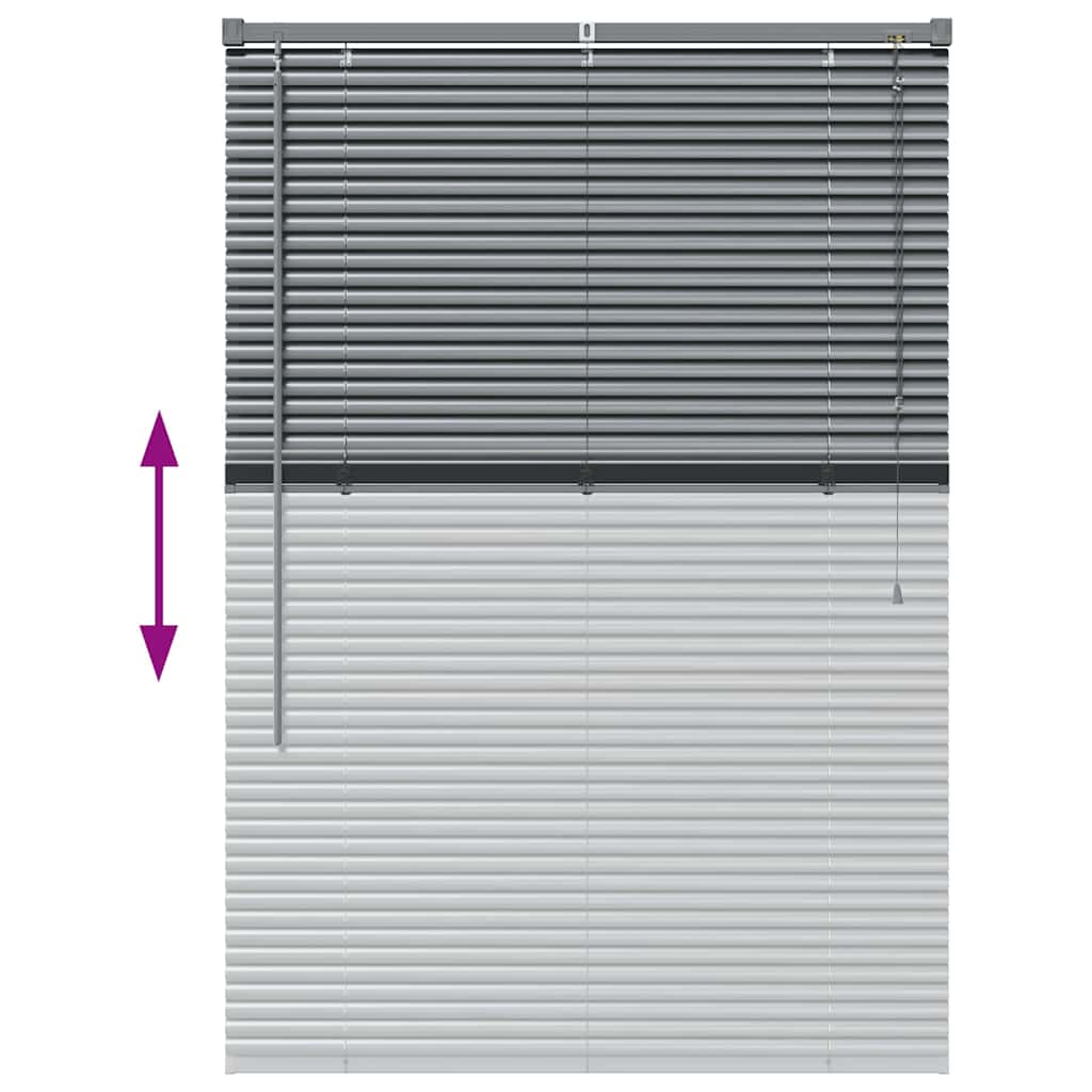 Venecijanski zastore Tamno siva 130 x 95 cm Aluminij