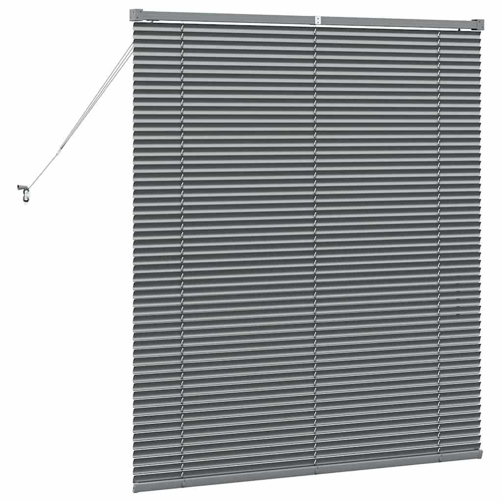 Venecijanski zastore Tamno siva 130 x 110 cm Aluminij