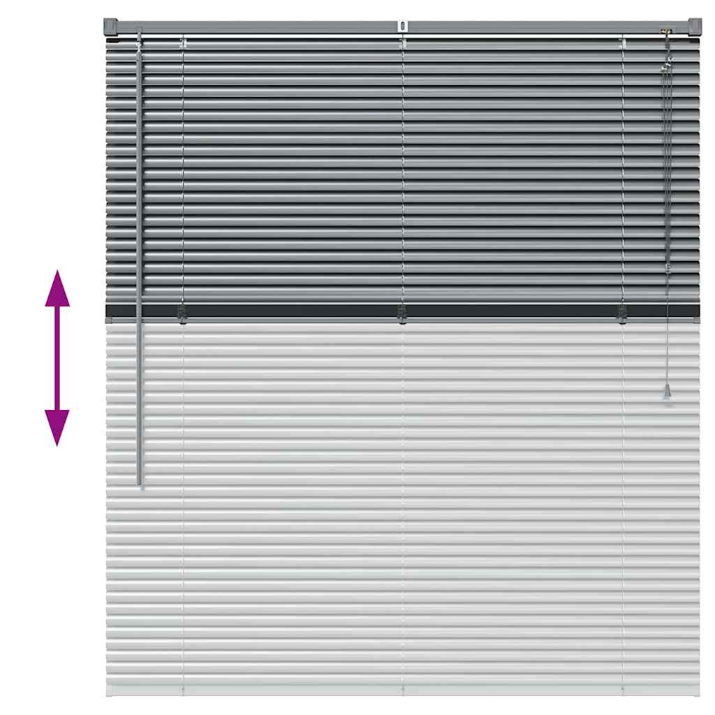 Venecijanski zastore Tamno siva 130 x 110 cm Aluminij
