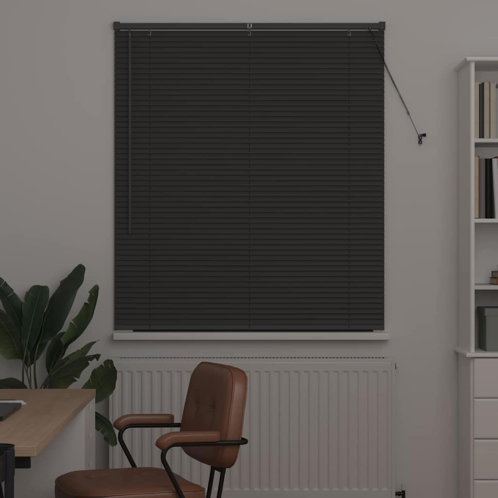 Venecijanski zastore Tamno siva 130 x 120 cm Aluminij