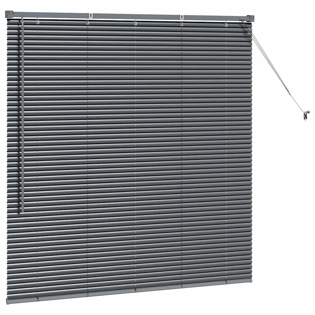Venecijanski zastore Tamno siva 130 x 135 cm Aluminij