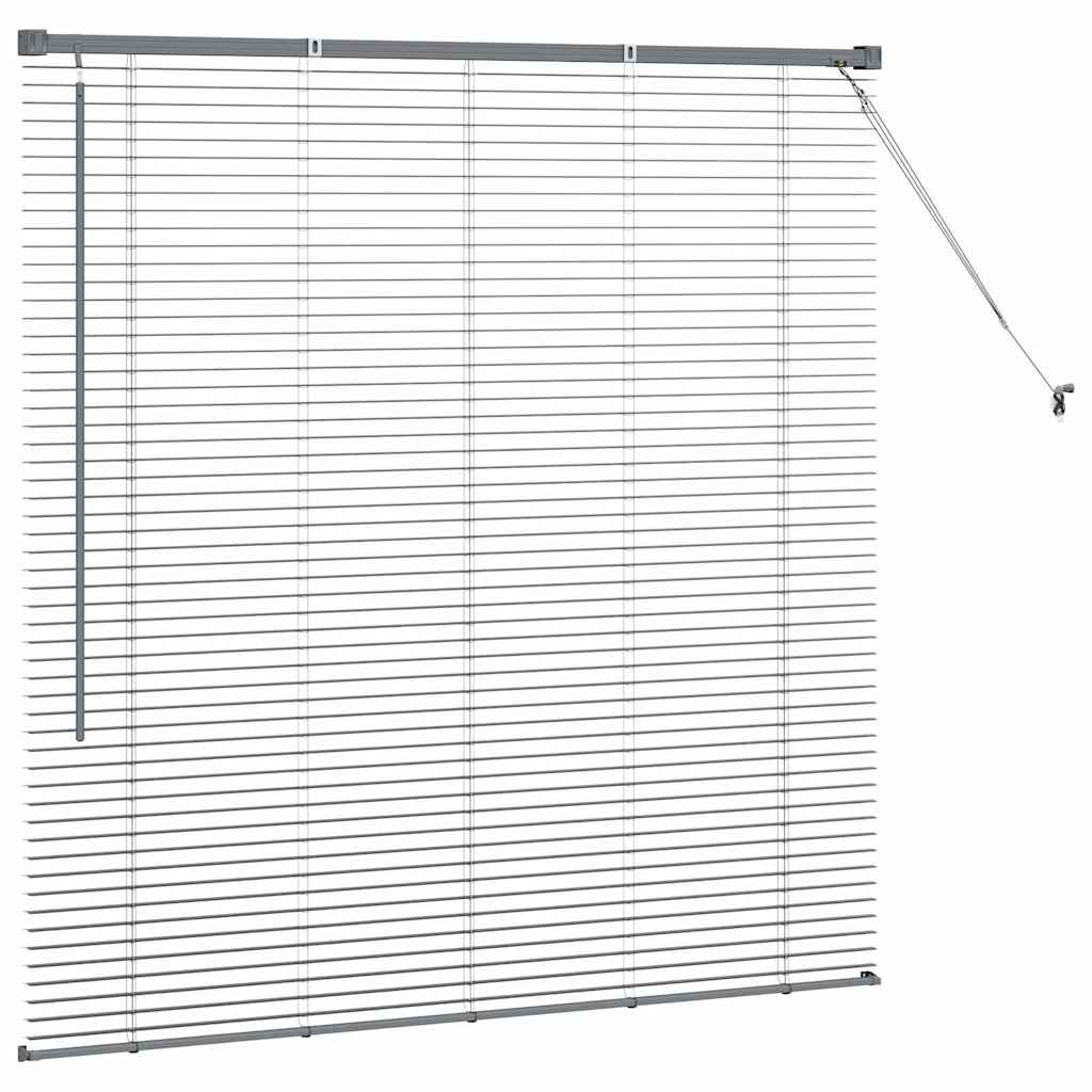 Venecijanski zastore Tamno siva 130 x 135 cm Aluminij