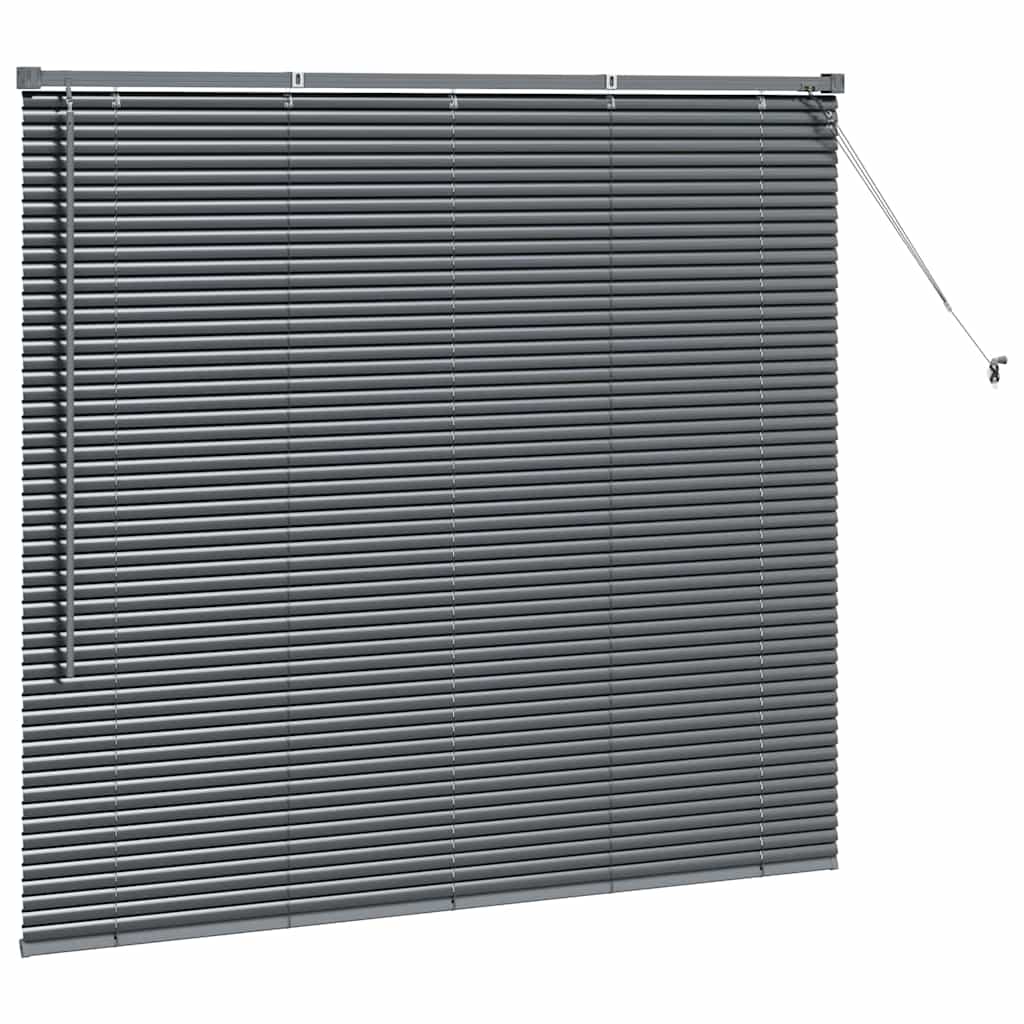 Venecijanski zastore Tamno siva 130 x 140 cm Aluminij