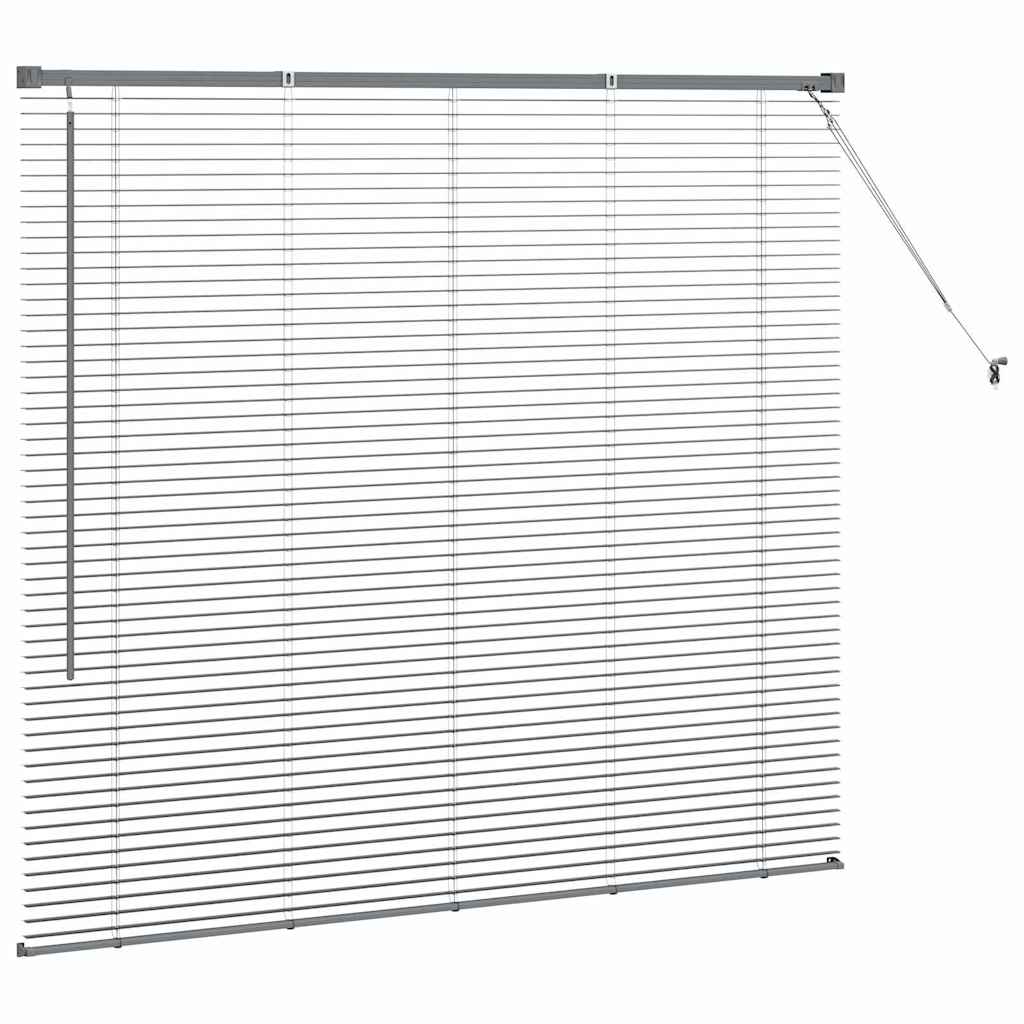 Venecijanski zastore Tamno siva 130 x 140 cm Aluminij