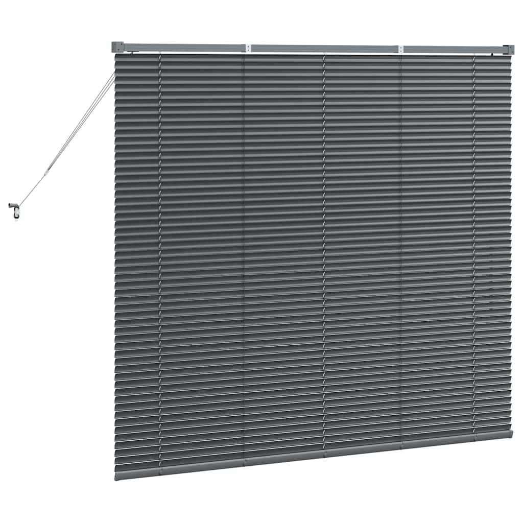 Venecijanski zastore Tamno siva 130 x 140 cm Aluminij