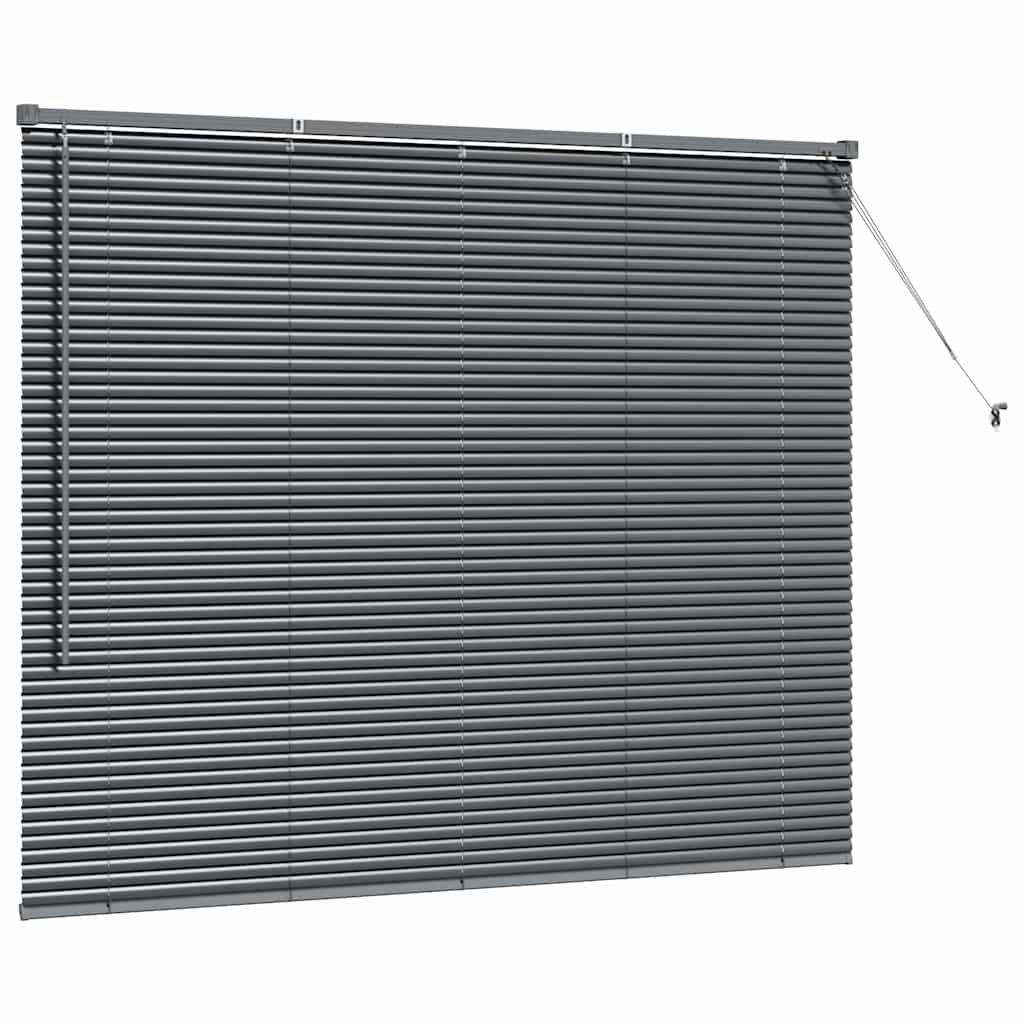 Venecijanski zastore Tamno siva 130 x 160 cm Aluminij