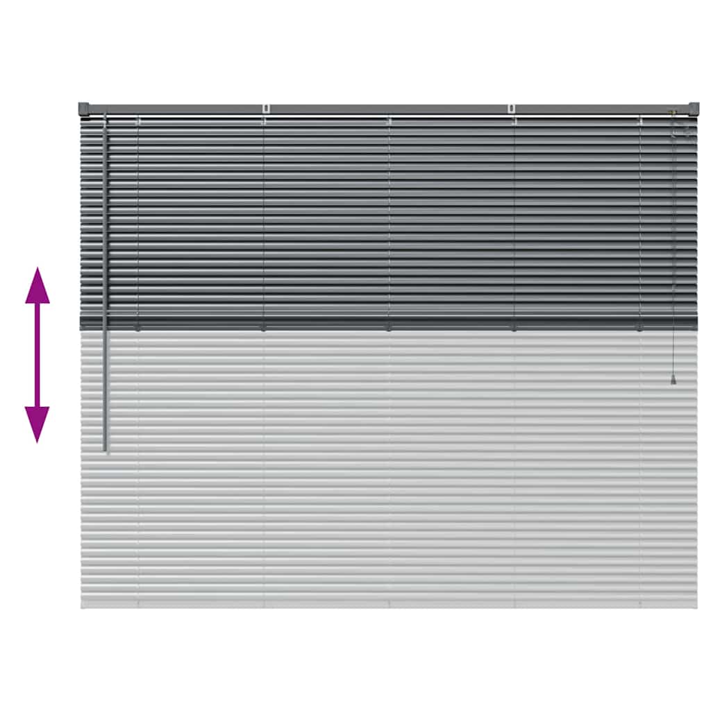 Venecijanski zastore Tamno siva 130 x 160 cm Aluminij