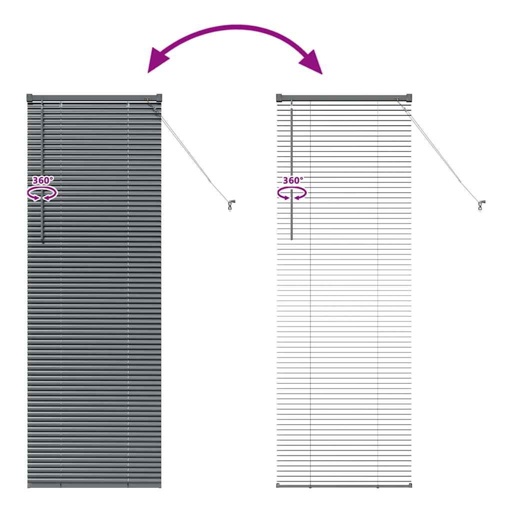 Venecijanski zastore Tamno siva 175 x 60 cm Aluminij
