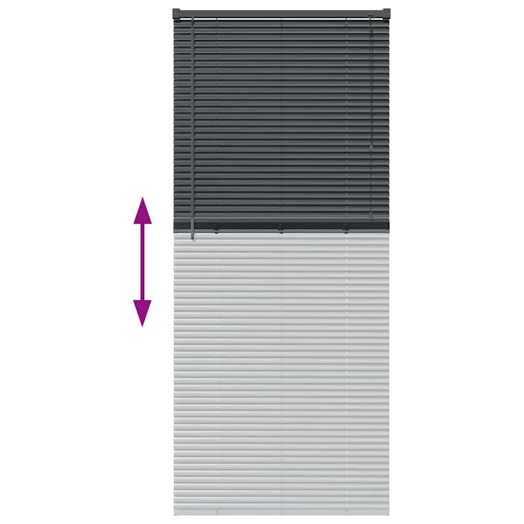 Venecijanski zastore Tamno siva 175 x 80 cm Aluminij