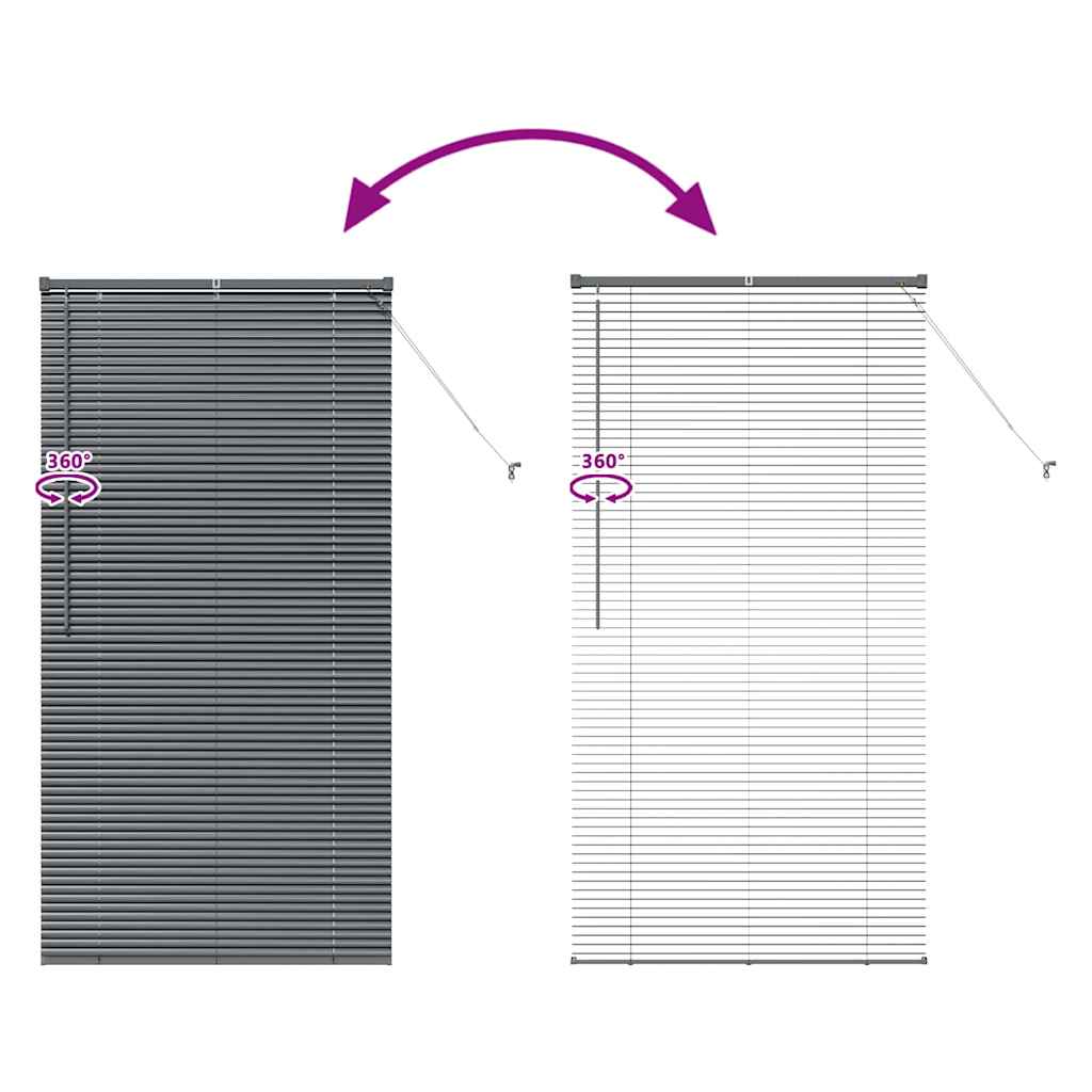Venecijanski zastore Tamno siva 175 x 90 cm Aluminij