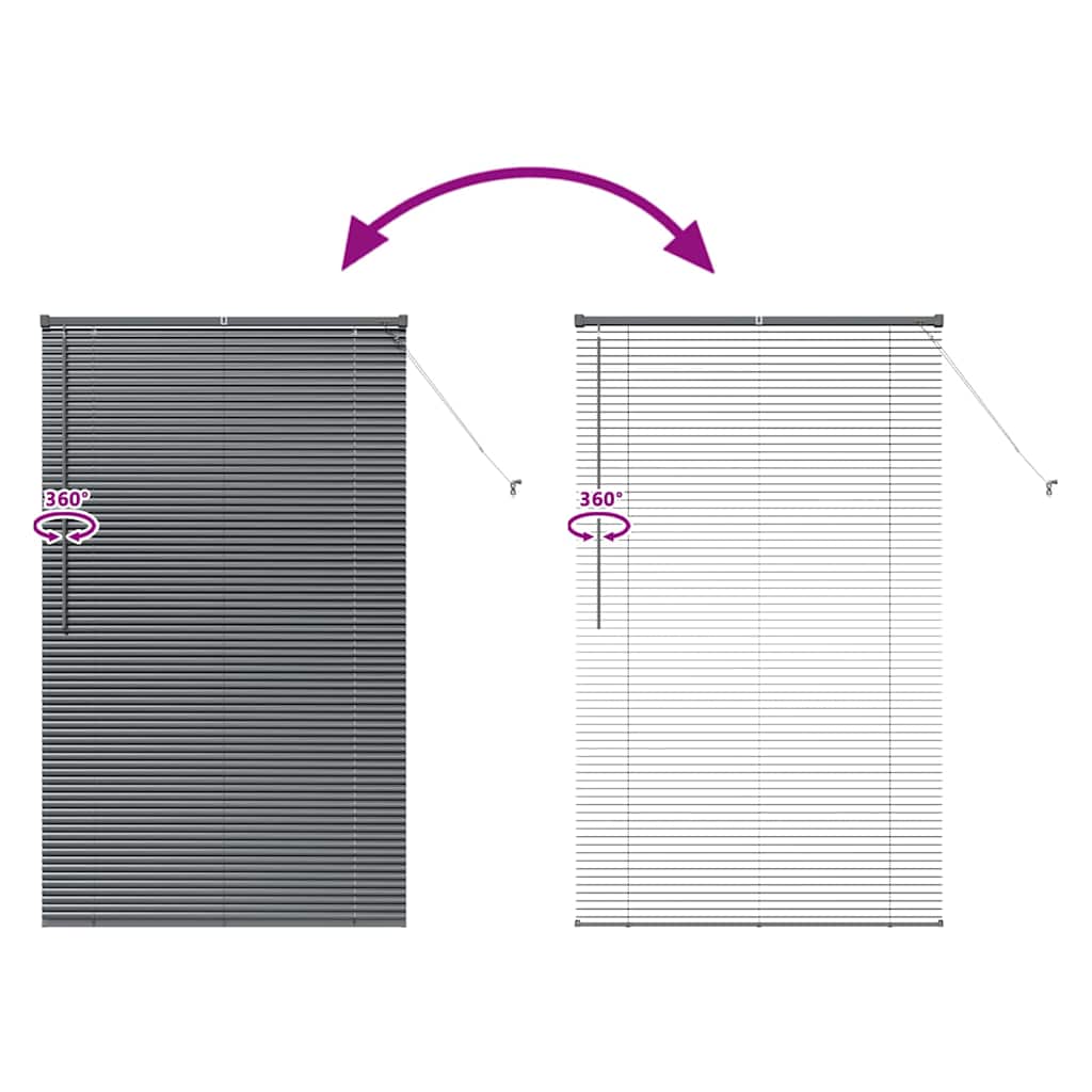 Venecijanski zastore Tamno siva 175 x 100 cm Aluminij