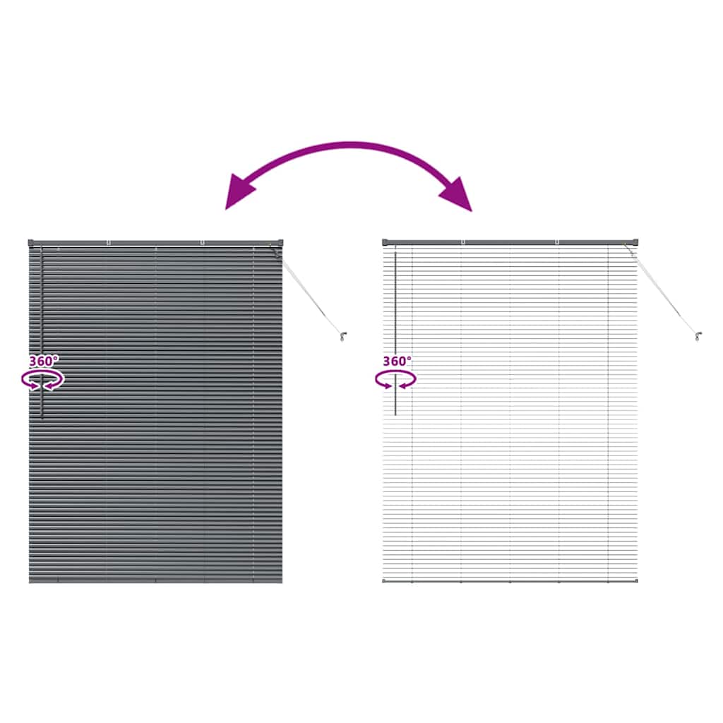 Venecijanski zastore Tamno siva 175 x 135 cm Aluminij