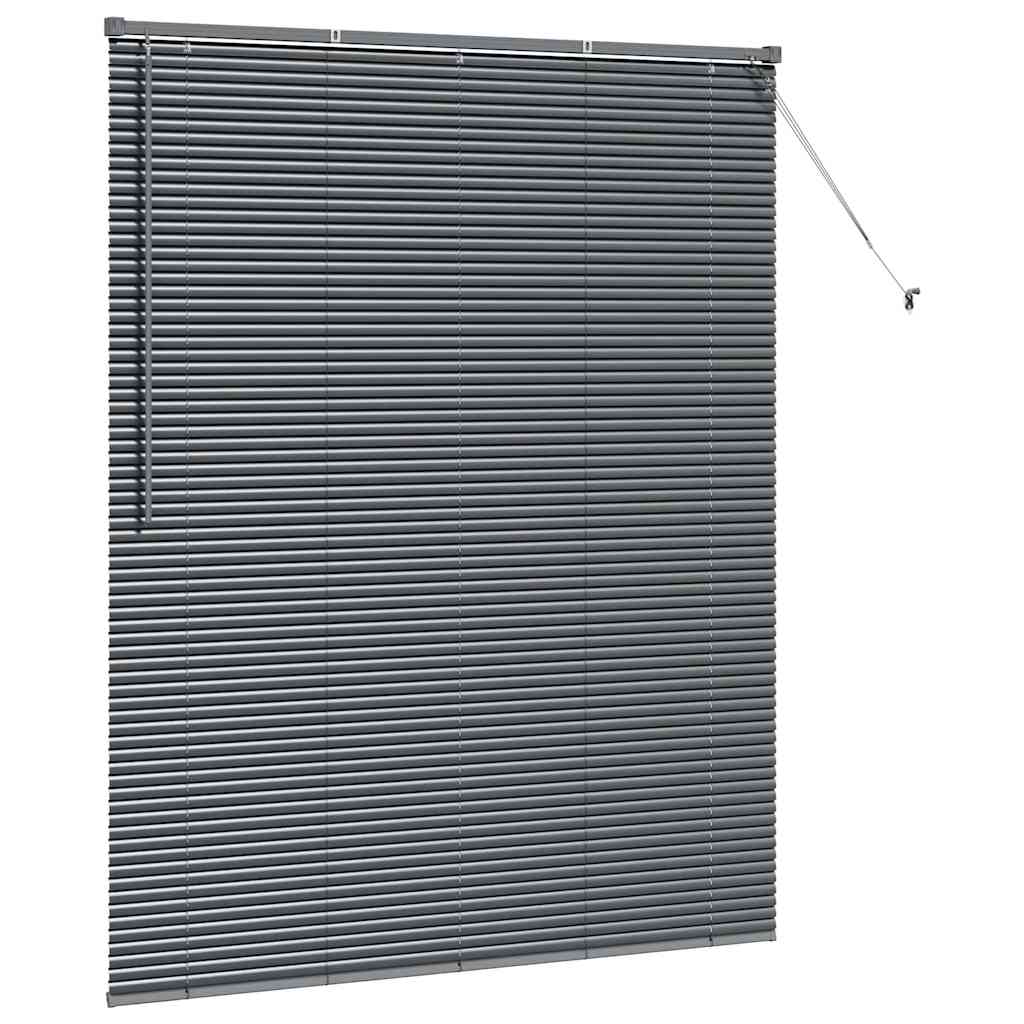 Venecijanski zastore Tamno siva 175 x 140 cm Aluminij