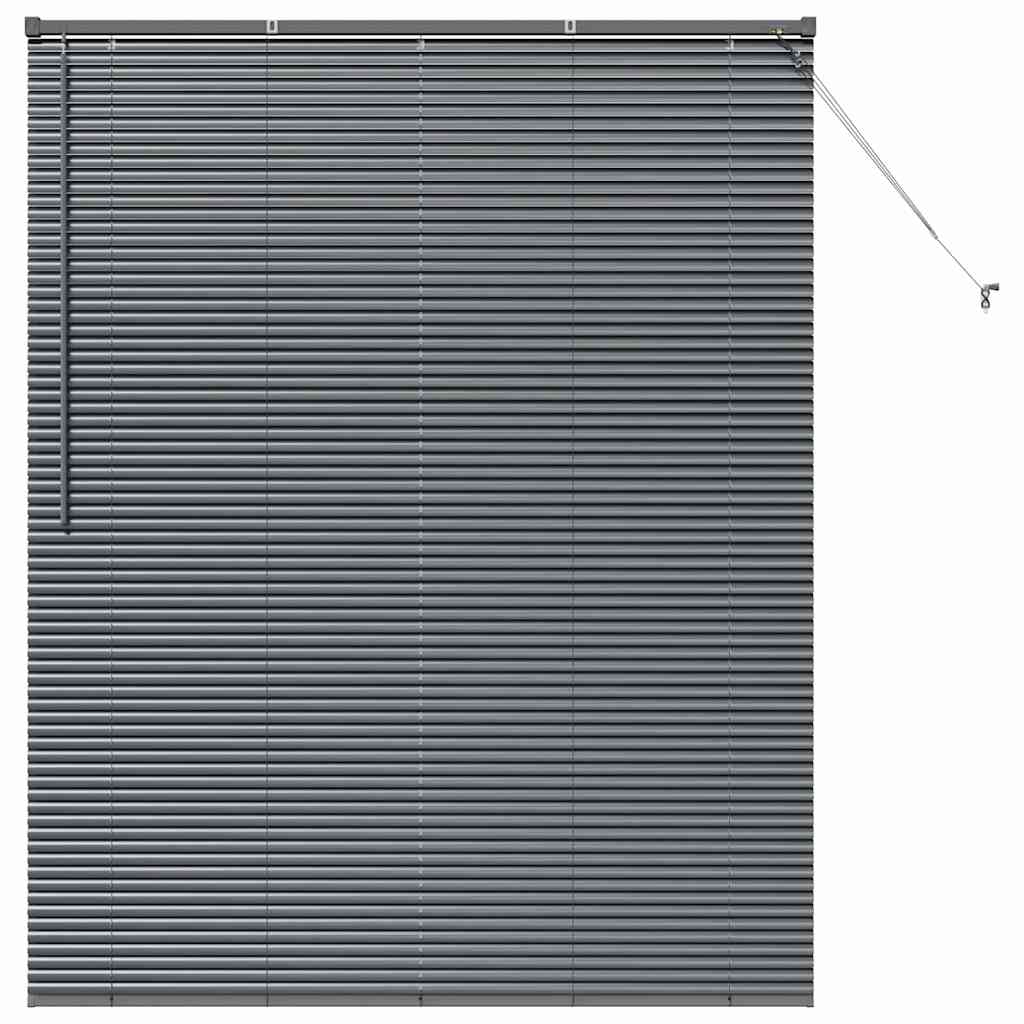 Venecijanski zastore Tamno siva 175 x 140 cm Aluminij
