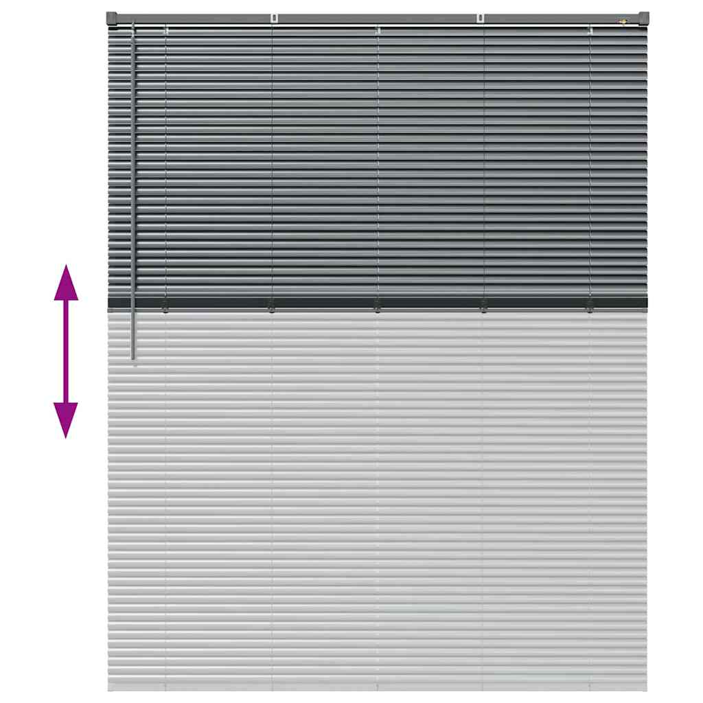 Venecijanski zastore Tamno siva 175 x 150 cm Aluminij