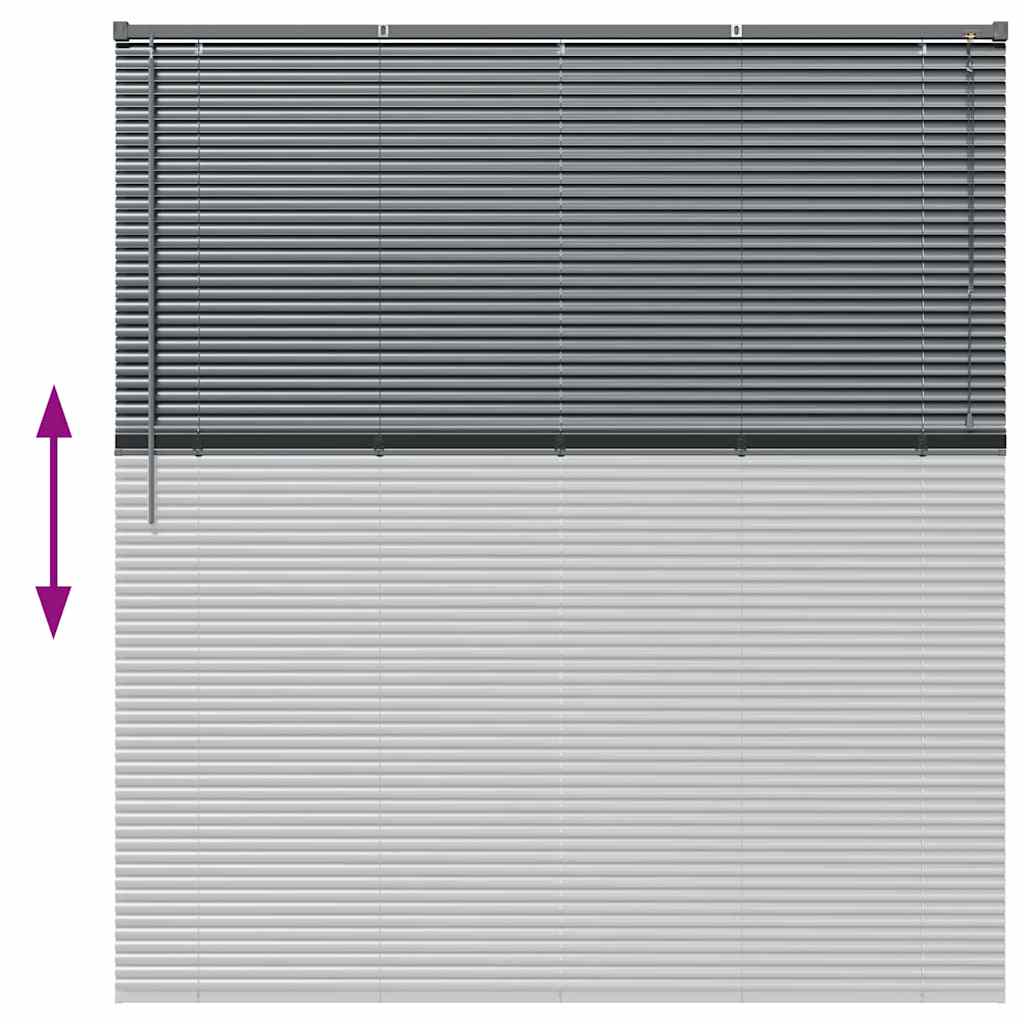 Venecijanski zastore Tamno siva 175 x 155 cm Aluminij