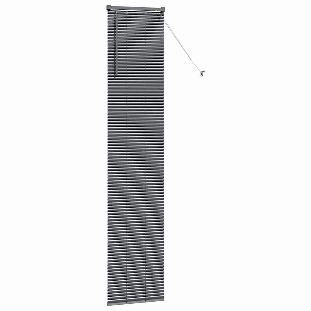 Venecijanski zastore Tamno siva 220 x 50 cm Aluminij