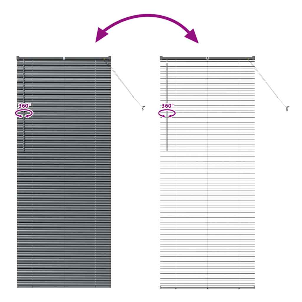 Venecijanski zastore Tamno siva 220 x 85 cm Aluminij
